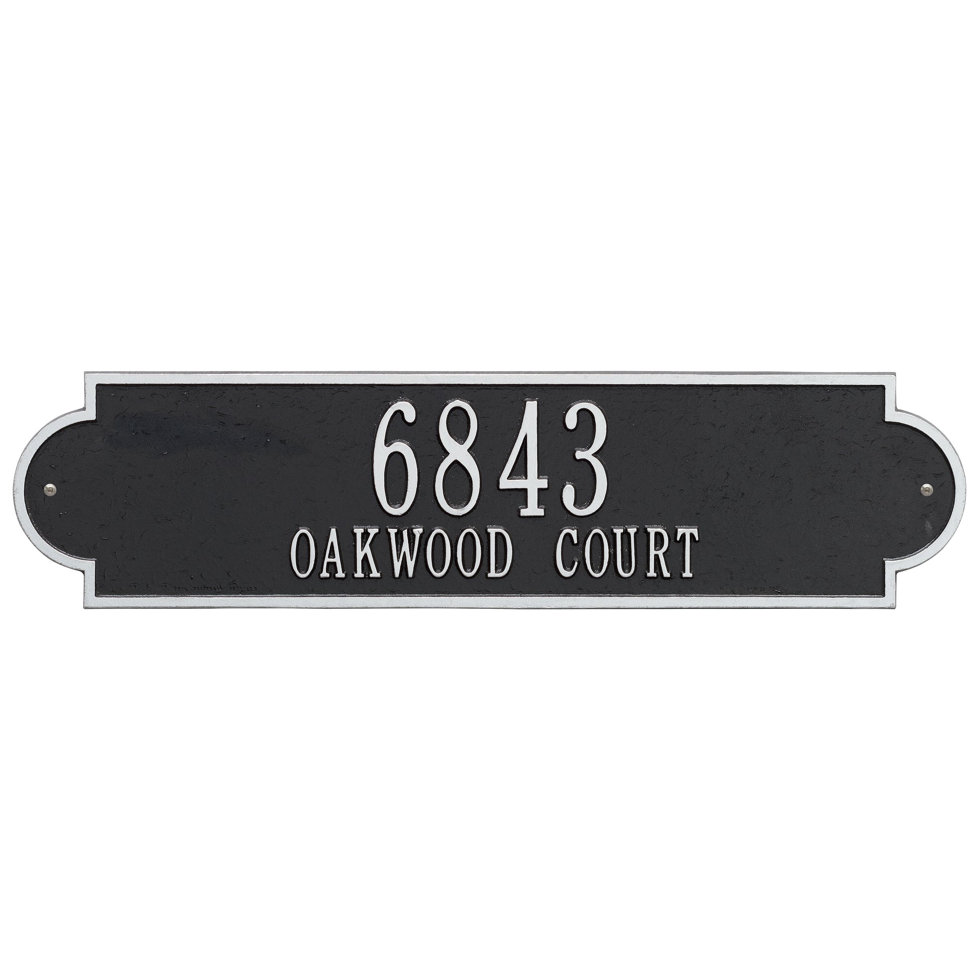 Whitehall Products Personalized Richmond Estate Wall Plaque Two Line Black/white