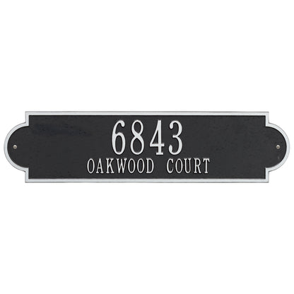 Whitehall Products Personalized Richmond Estate Wall Plaque Two Line Black/white