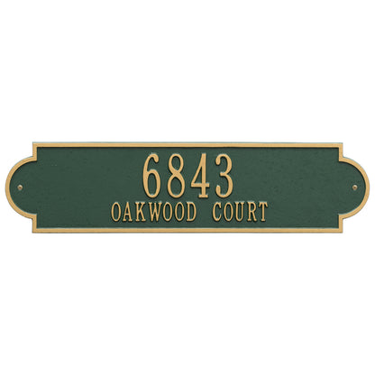 Whitehall Products Personalized Richmond Estate Wall Plaque Two Line Oil Rubbed Bronze