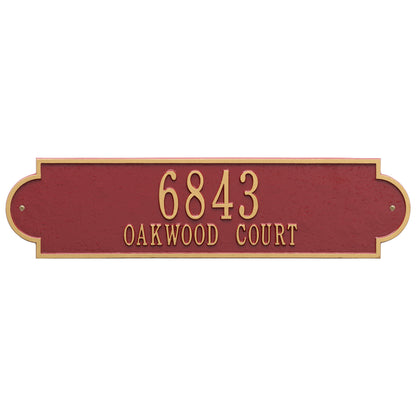 Whitehall Products Personalized Richmond Estate Wall Plaque Two Line White/gold