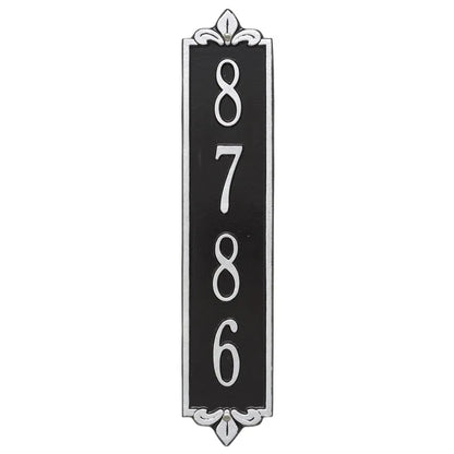 Whitehall Products Personalized Lyon Vertical Wall Plaque One Line Pewter/silver