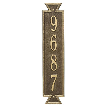 Whitehall Products Personalized Exeter Vertical Wall Plaque One Line Antique Copper