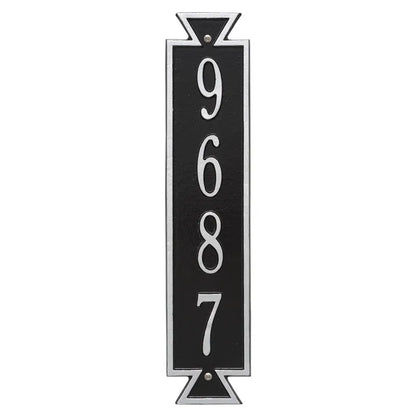 Whitehall Products Personalized Exeter Vertical Wall Plaque One Line Black/white