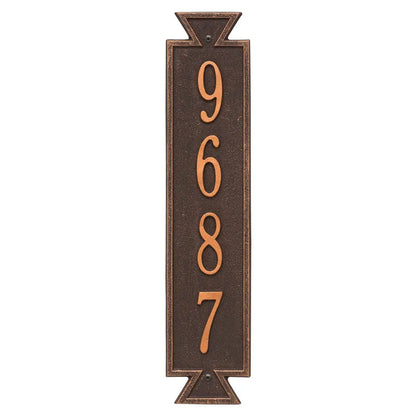 Whitehall Products Personalized Exeter Vertical Wall Plaque One Line Bronze/gold