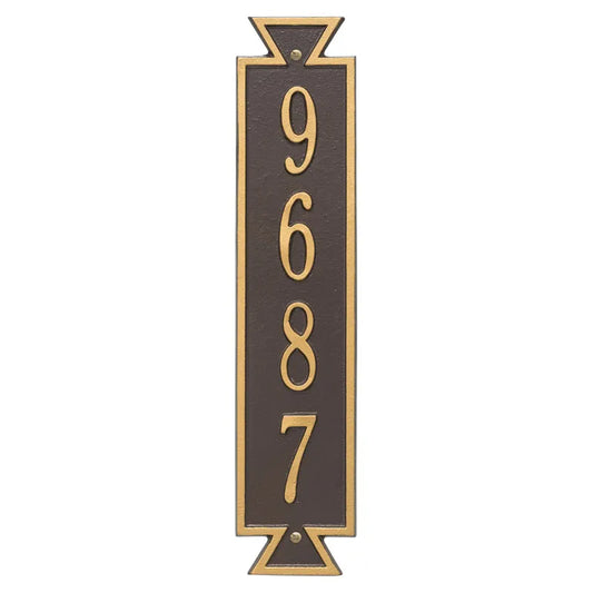 Whitehall Products Personalized Exeter Vertical Wall Plaque One Line Antique Brass