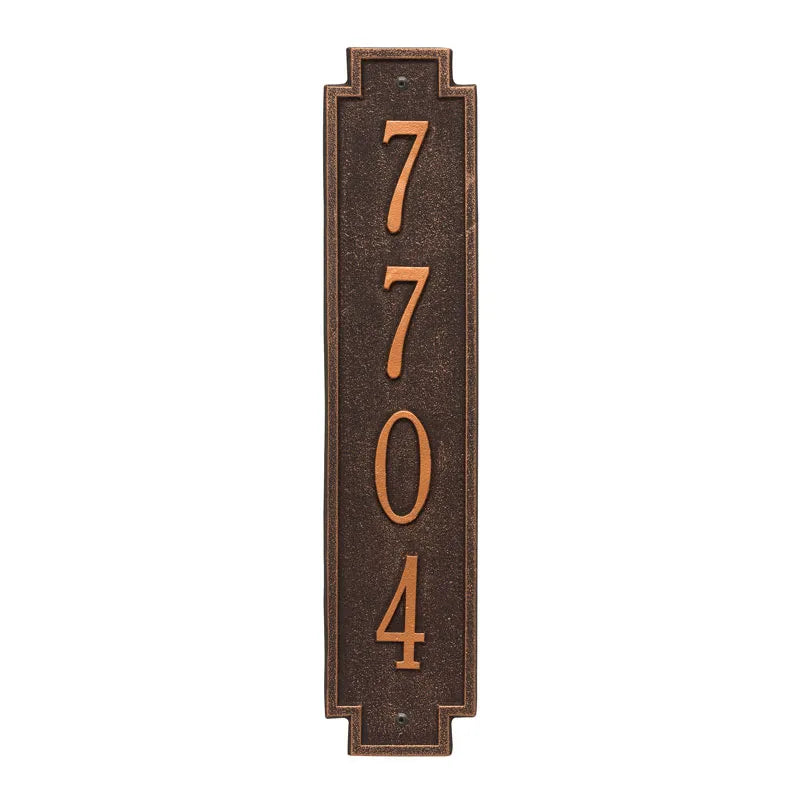 Whitehall Products Personalized Windsor Vertical Wall Plaque One Line White/gold