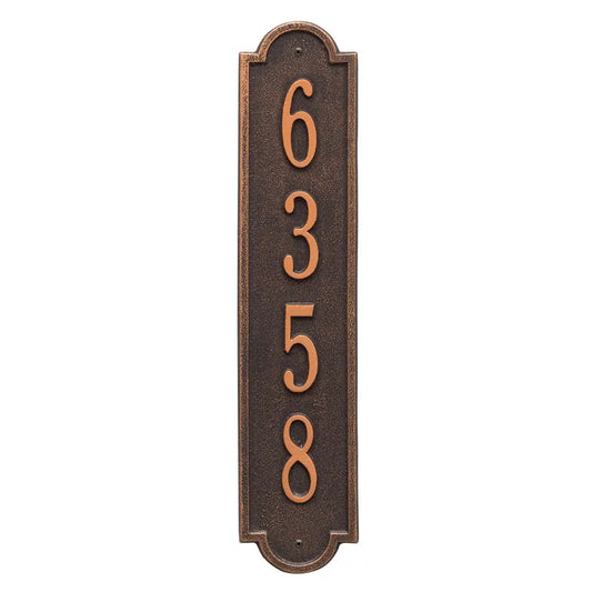 Whitehall Products Personalized Richmond Vertical Wall Plaque One Line Antique Brass