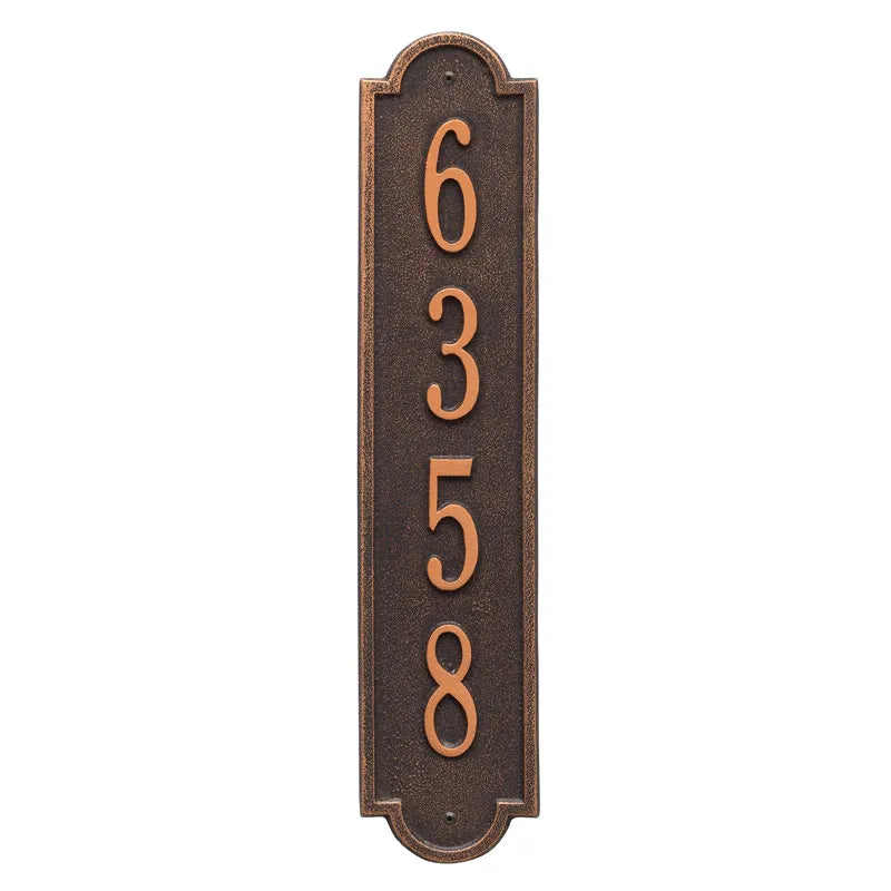 Whitehall Products Personalized Richmond Vertical Wall Plaque One Line White/gold