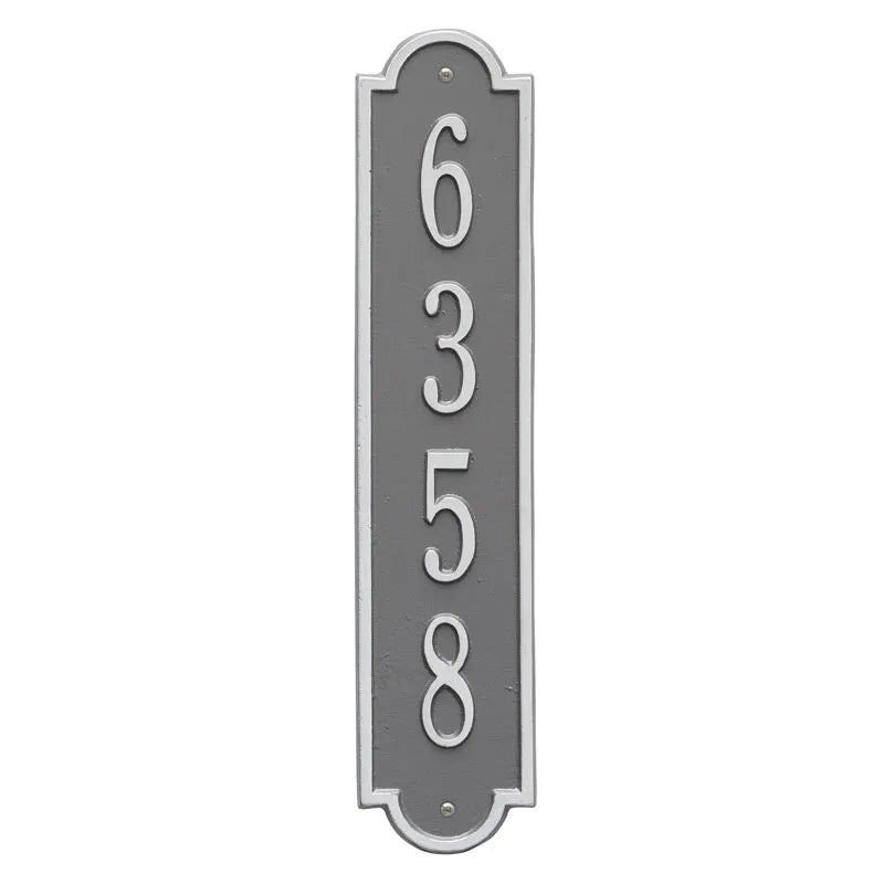 Whitehall Products Personalized Richmond Vertical Wall Plaque One Line Black/silver