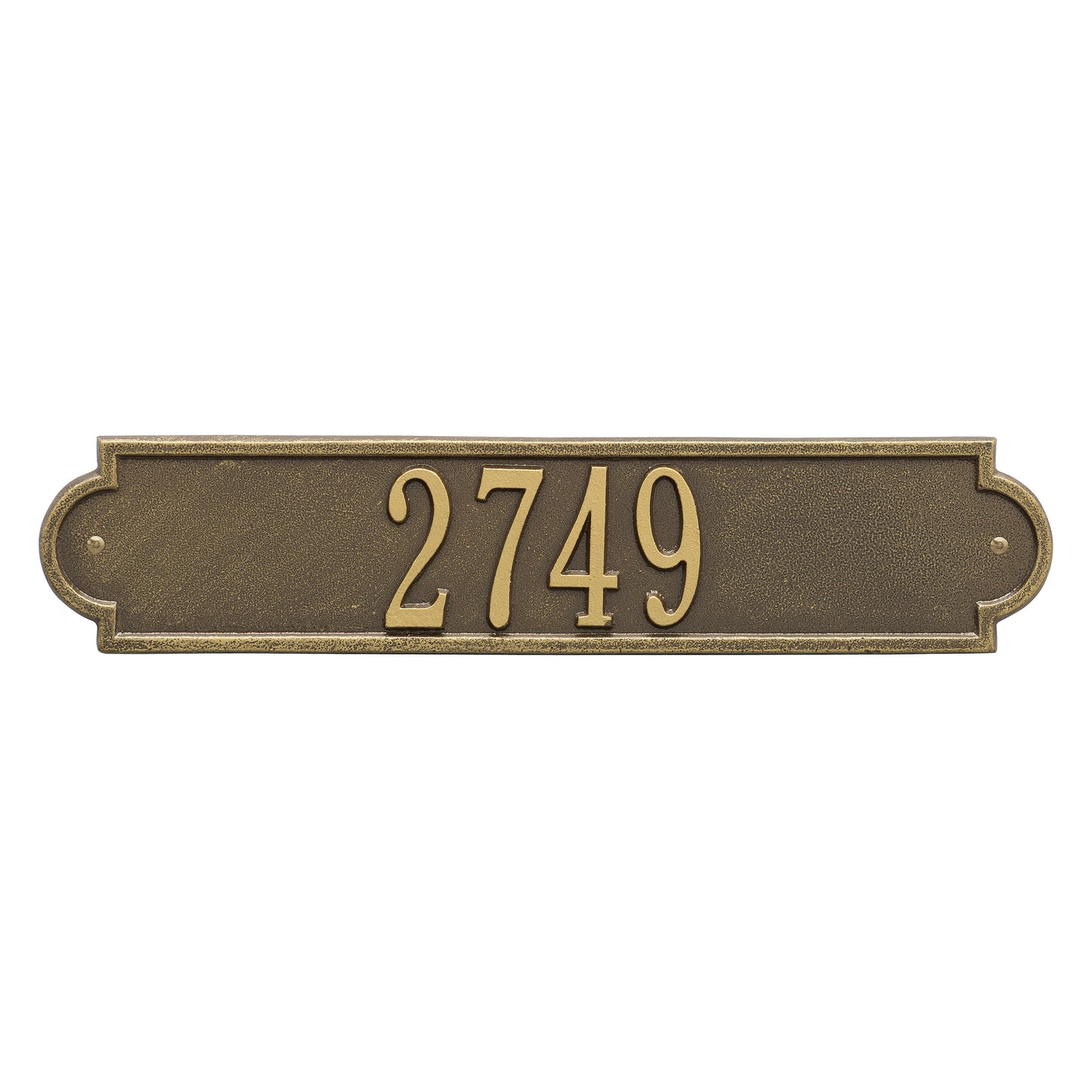 Whitehall Products Personalized Richmond Horizontal Standard Wall Plaque One Line Black/gold