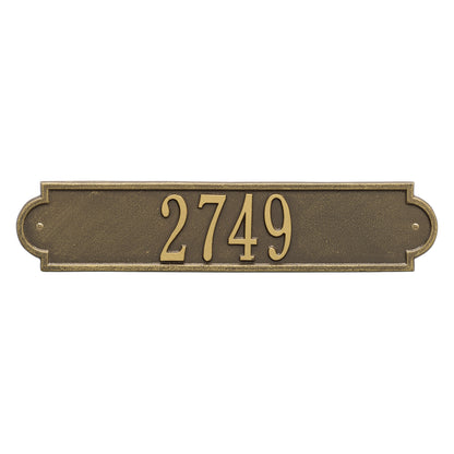 Whitehall Products Personalized Richmond Horizontal Standard Wall Plaque One Line Black/gold