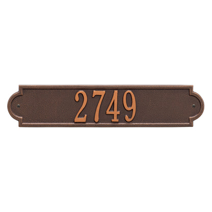 Whitehall Products Personalized Richmond Horizontal Standard Wall Plaque One Line Antique Copper