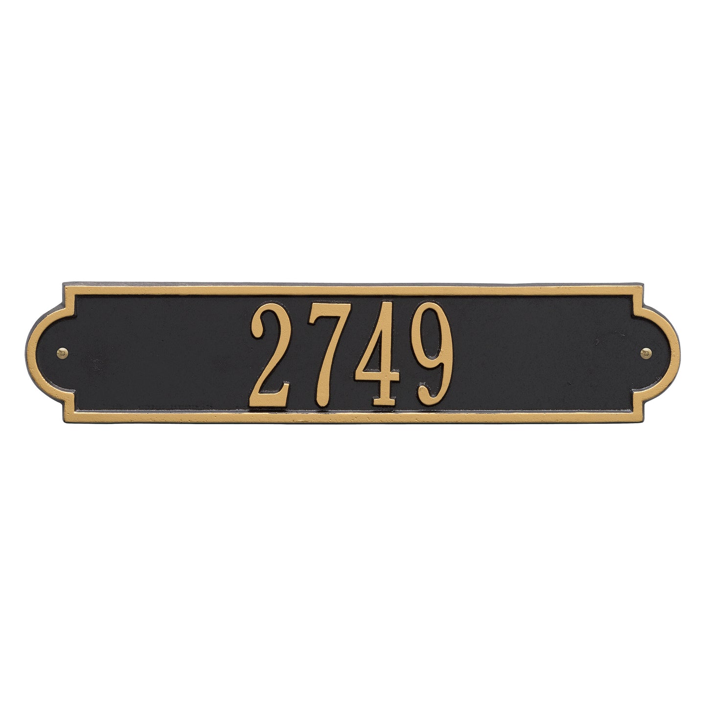 Whitehall Products Personalized Richmond Horizontal Standard Wall Plaque One Line Black/white