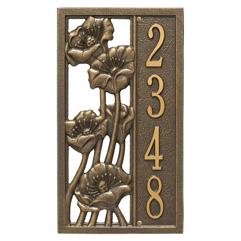 Whitehall Products Personalized Flowering Poppies Vertical Wall Plaque One Line 