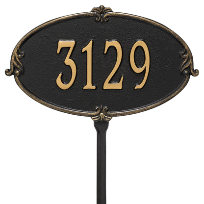 Whitehall Products Personalized Montecarlo Standard Lawn Plaque One Line Black/silver