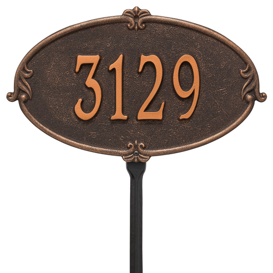 Whitehall Products Personalized Montecarlo Standard Lawn Plaque One Line Antique Copper