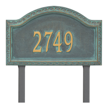 Whitehall Products Personalized Penhurst Grande Lawn Plaque Two Line Oil Rubbed Bronze