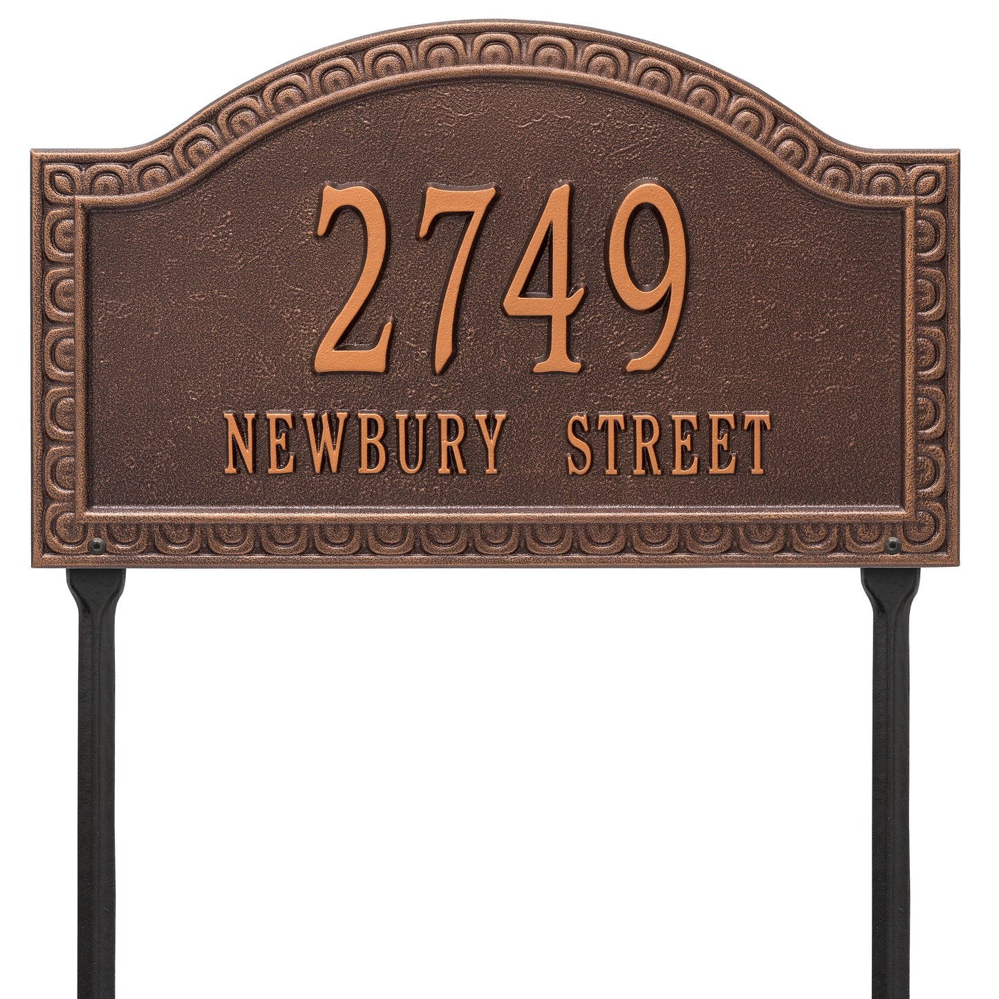 Whitehall Products Personalized Penhurst Grande Lawn Plaque Two Line 1 Black/gold