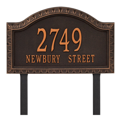 Whitehall Products Personalized Penhurst Grande Lawn Plaque Two Line 1 Bronze/gold