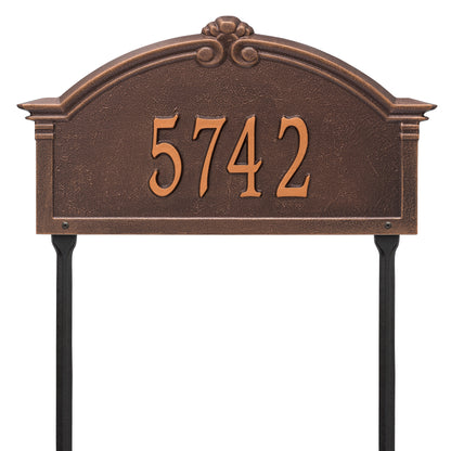 Whitehall Products Personalized Roselyn Arch Grande Lawn Plaque One Line Black/gold