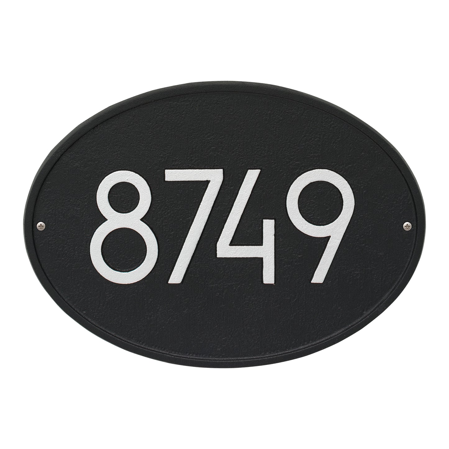 Whitehall Products Hawthorn Modern Address Plaque 1 Line White/black