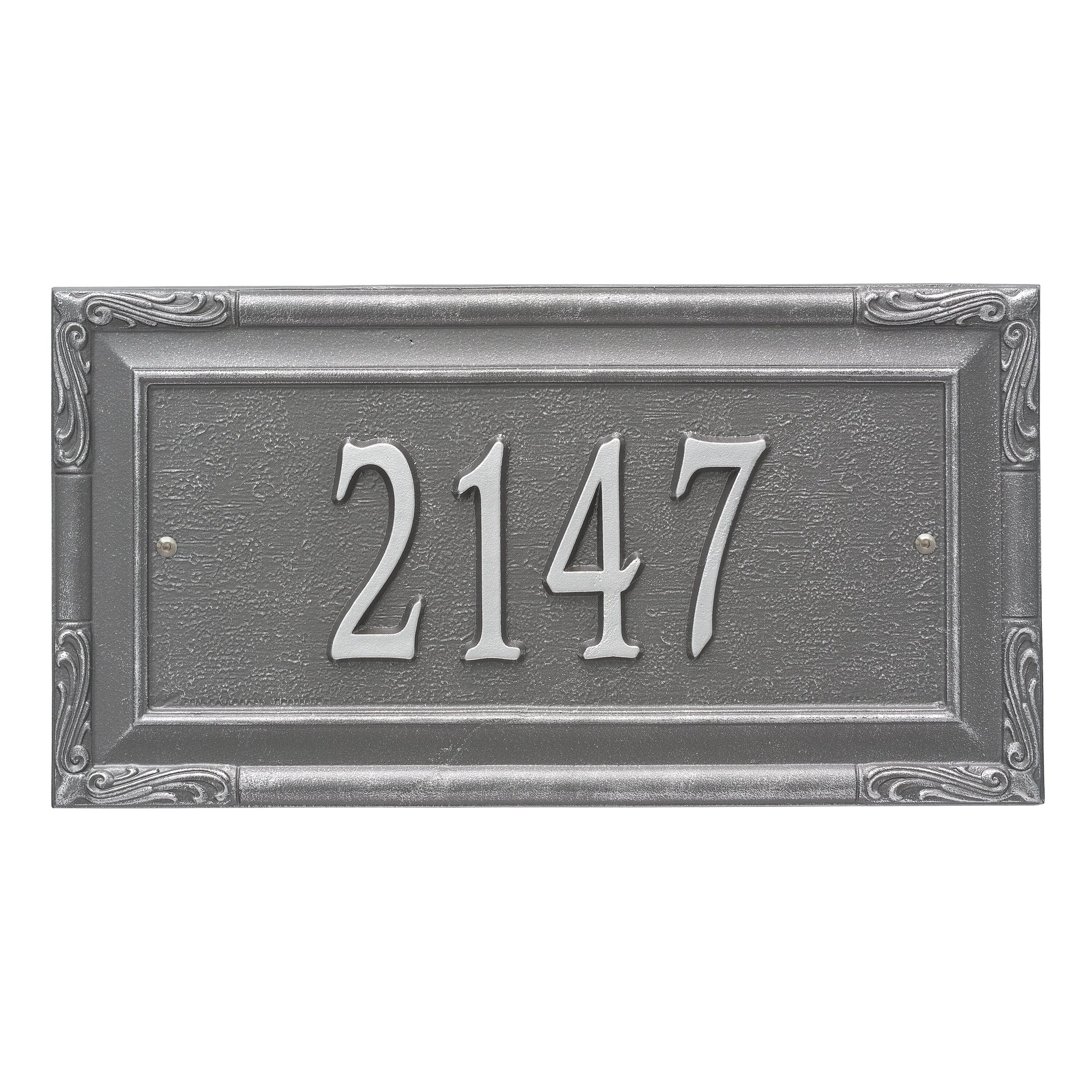 Whitehall Products Personalized Gardengate Grande Wall Plaque One Line Black/white