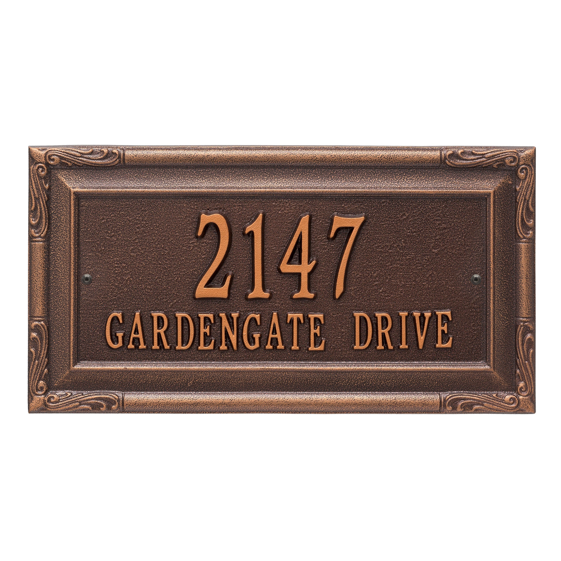 Whitehall Products Personalized Gardengate Grande Wall Plaque Two Line 