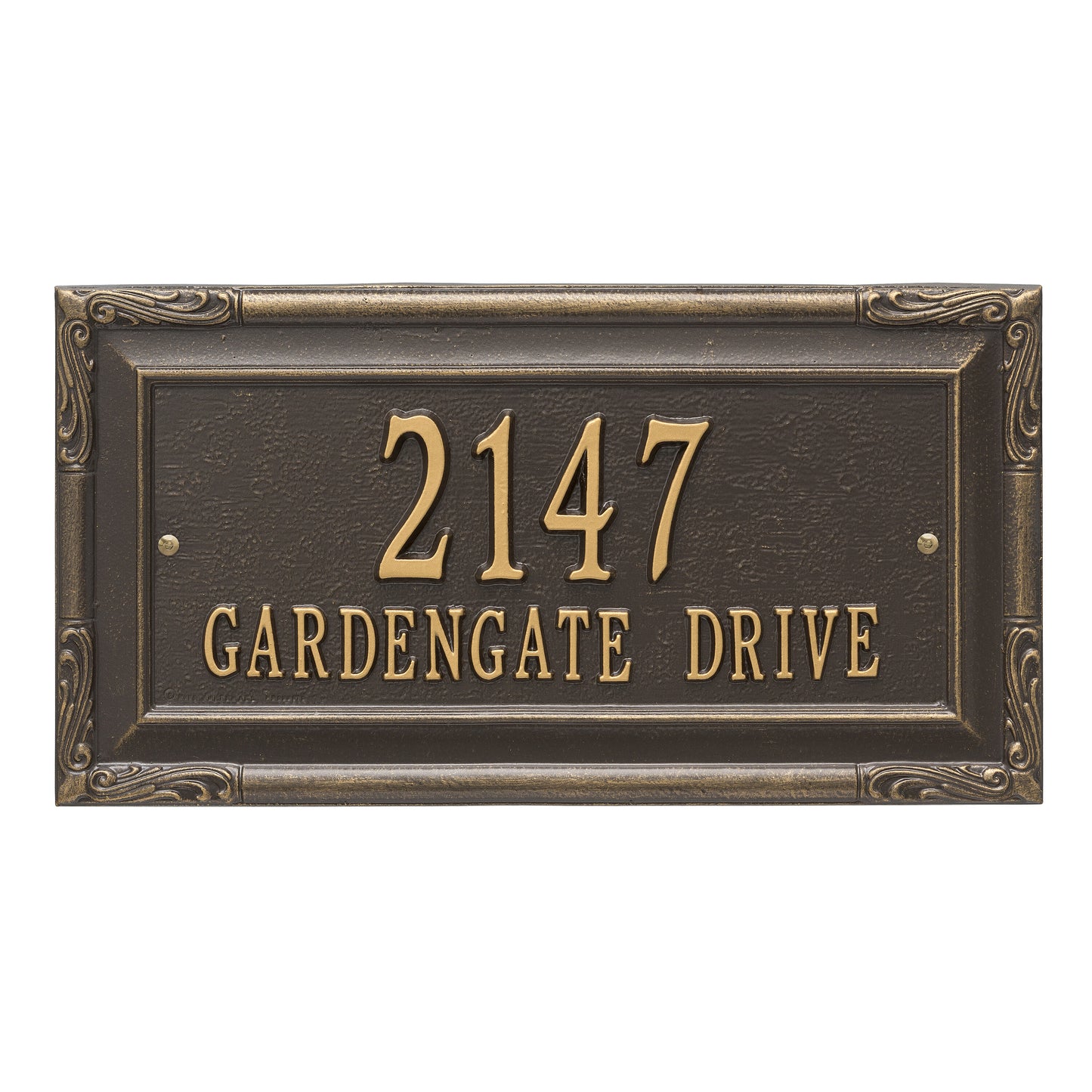 Whitehall Products Personalized Gardengate Grande Wall Plaque Two Line Red/gold