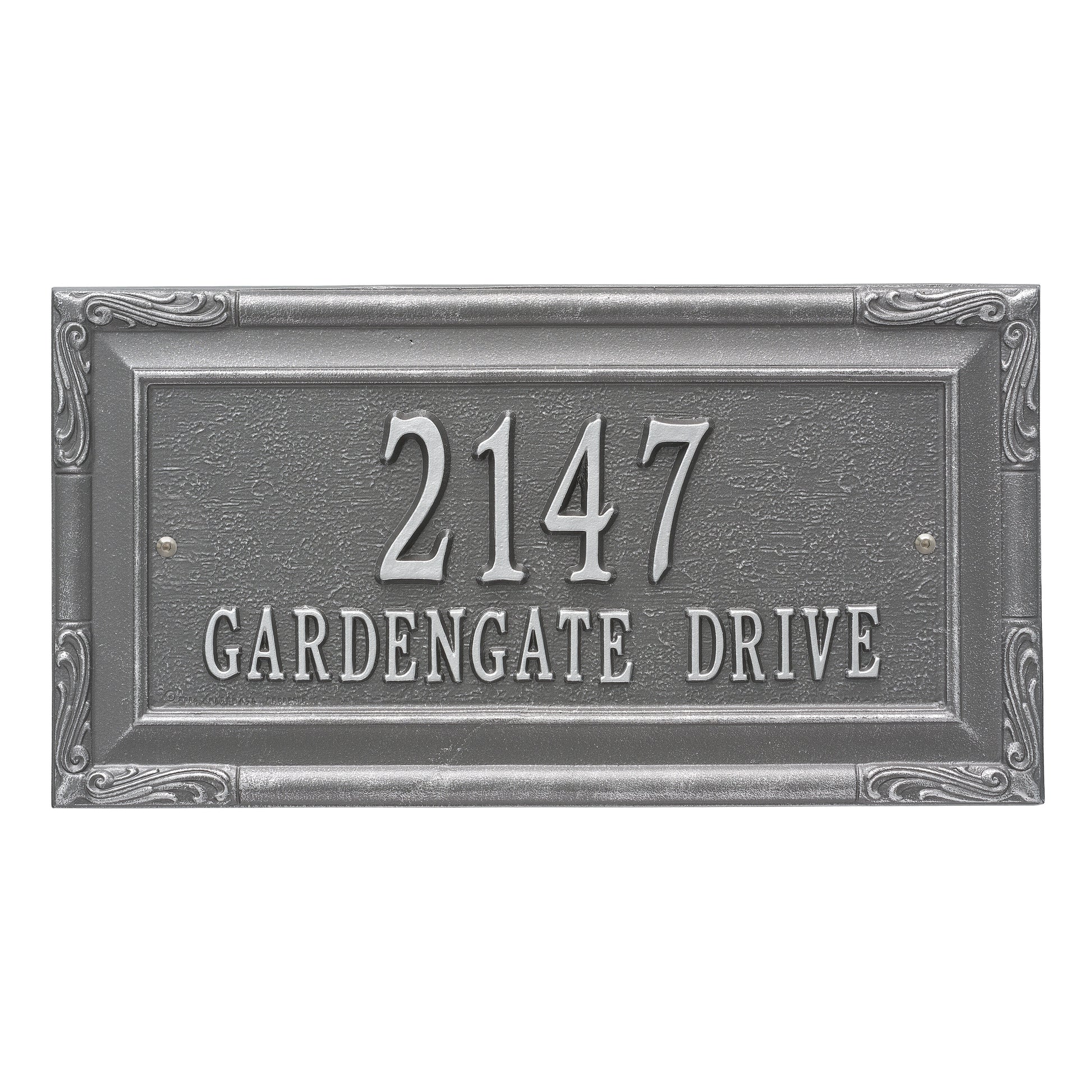 Whitehall Products Personalized Gardengate Grande Wall Plaque Two Line Oil Rubbed Bronze