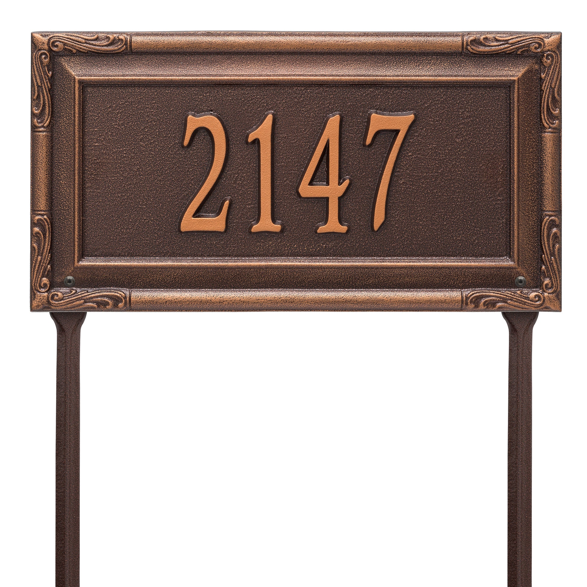 Whitehall Products Personalized Gardengate Grande Lawn Plaque One Line Black/gold