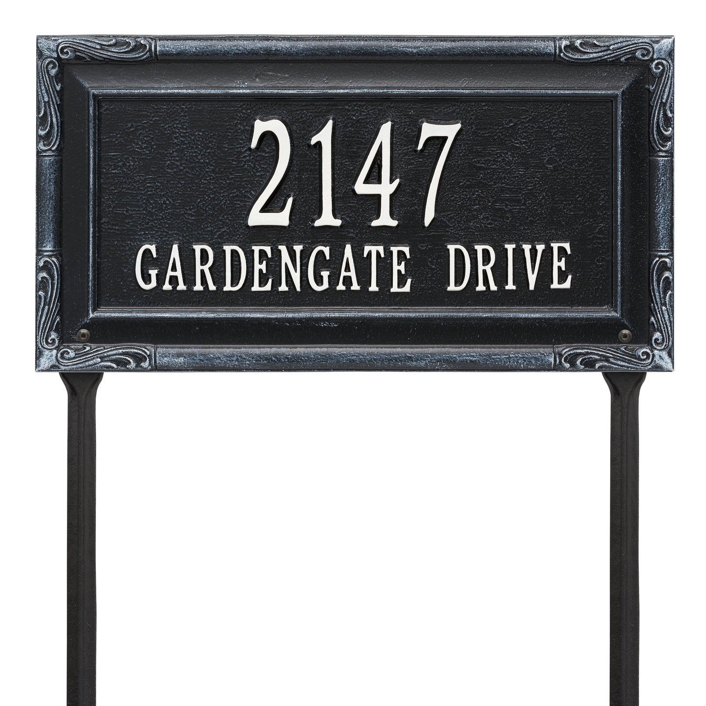 Whitehall Products Personalized Gardengate Grande Lawn Plaque Two Line Green/gold