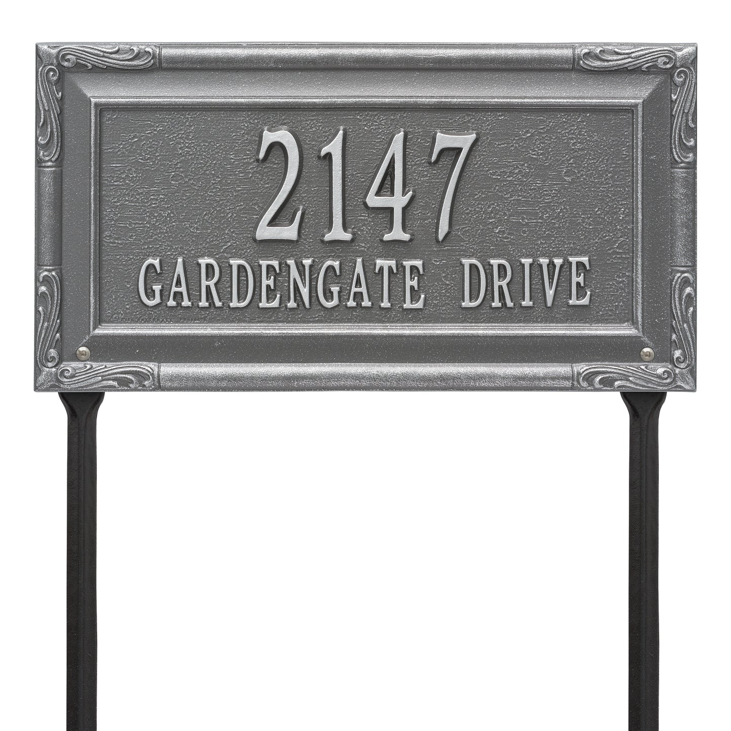 Whitehall Products Personalized Gardengate Grande Lawn Plaque Two Line Red/gold