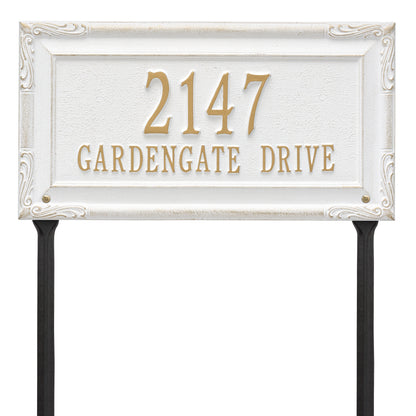 Whitehall Products Personalized Gardengate Grande Lawn Plaque Two Line 