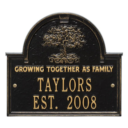 Whitehall Products Family Tree Anniversary Wedding Personalized Plaque - Two Lines - Rational Plaques