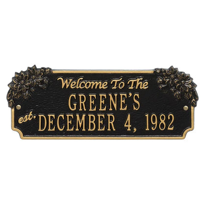 Whitehall Products Daisy Welcome Anniversary Personalized Plaque - Two Lines - Rational Plaques