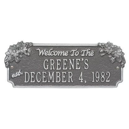 Whitehall Products Daisy Welcome Anniversary Personalized Plaque - Two Lines - Rational Plaques