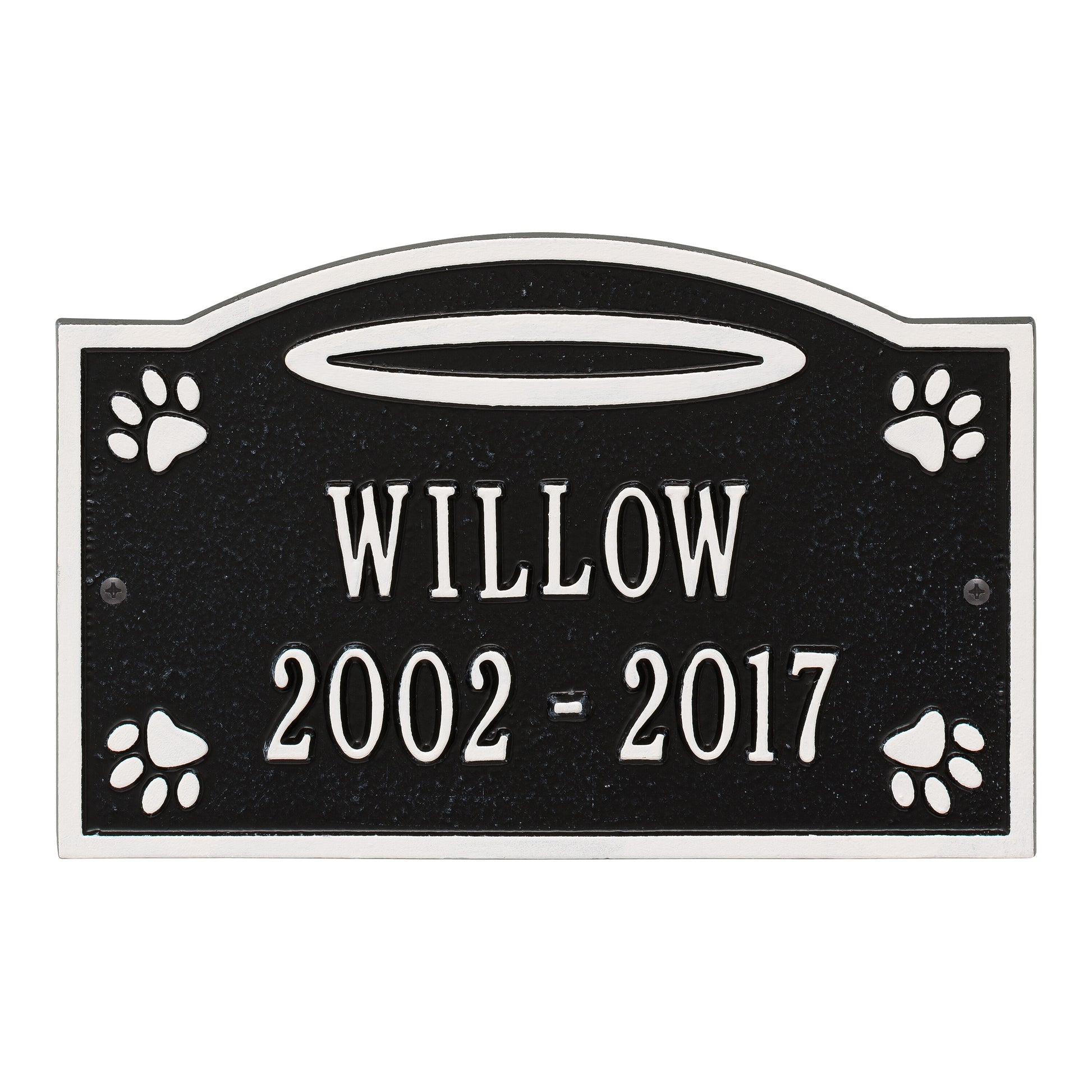 Whitehall Products Angel In Heaven Pet Memorial Personalized Wall Or Ground Plaque Two Lines 