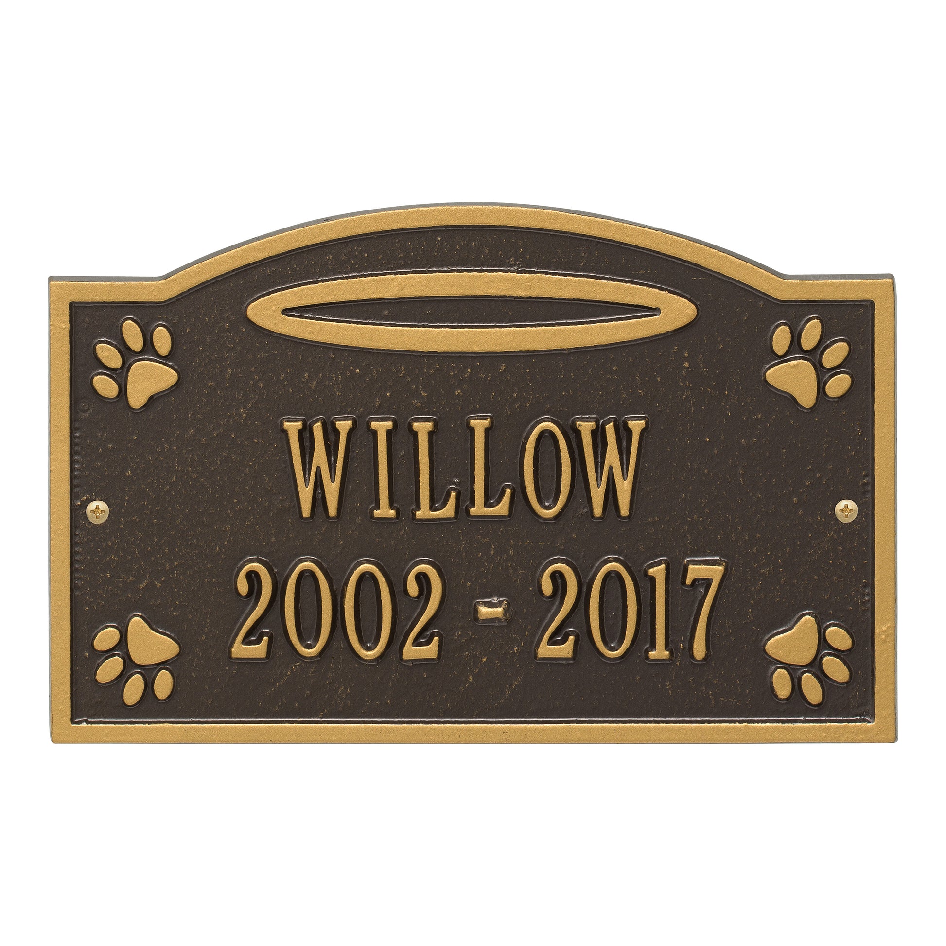 Whitehall Products Angel In Heaven Pet Memorial Personalized Wall Or Ground Plaque Two Lines 