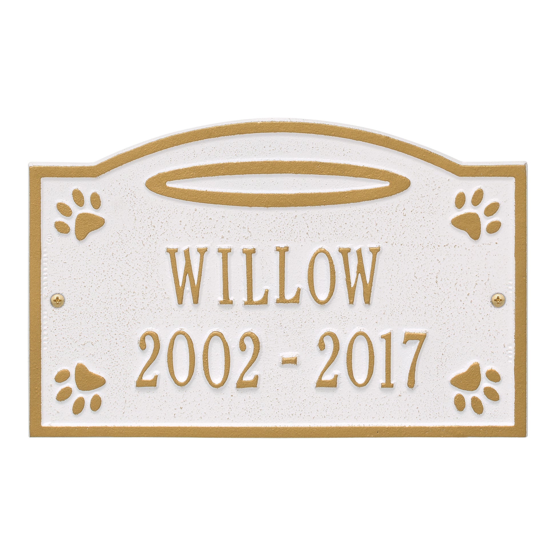 Whitehall Products Angel In Heaven Pet Memorial Personalized Wall Or Ground Plaque Two Lines 