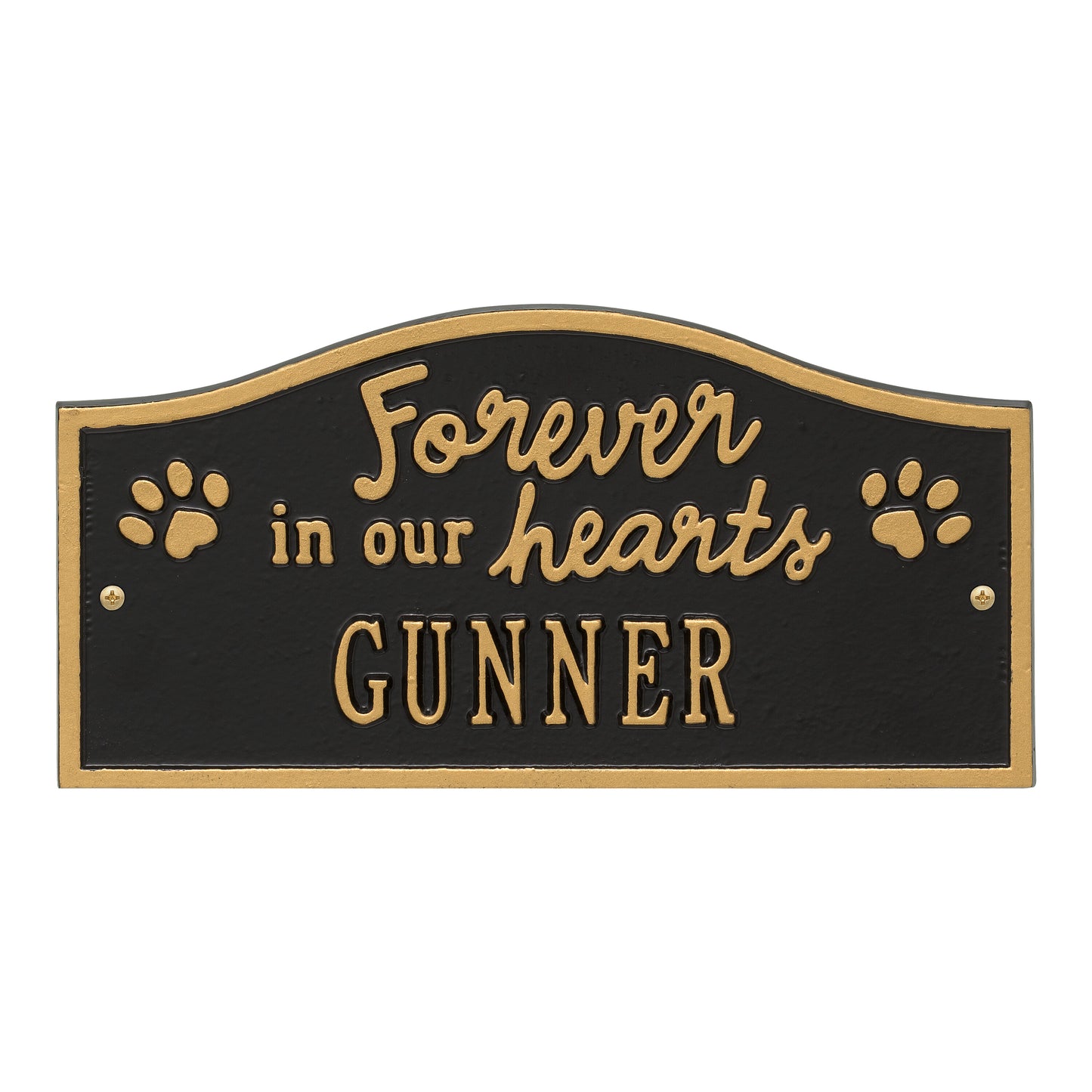 Whitehall Products Forever In Our Hearts Personalized Pet Wall Or Ground Memorial Plaque One Line Oil Rubbed Bronze