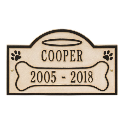 Whitehall Products All Dogs Go To Heaven Pet Memorial Personalized Wall Or Ground Plaque Two Lines 