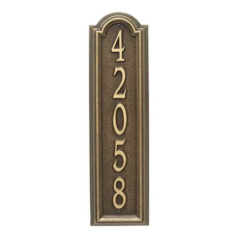 Whitehall Products Personalized Manchester Vertical Wall Plaque Antique Copper