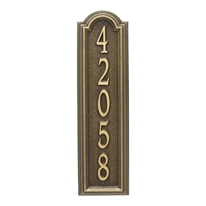 Whitehall Products Personalized Manchester Vertical Wall Plaque Antique Copper