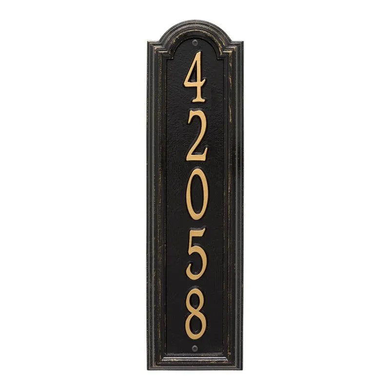 Whitehall Products Personalized Manchester Vertical Wall Plaque White/gold