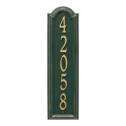 Whitehall Products Personalized Manchester Vertical Wall Plaque Black/gold