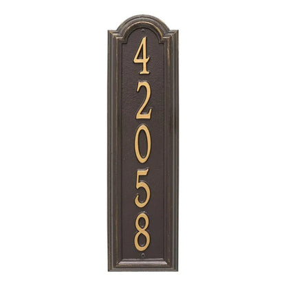 Whitehall Products Personalized Manchester Vertical Wall Plaque Oil Rubbed Bronze