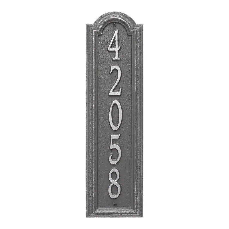 Whitehall Products Personalized Manchester Vertical Wall Plaque Black/silver