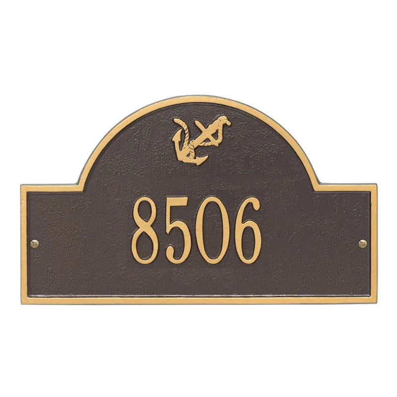 Whitehall Products Personalized Anchor Arch Plaque One Line 