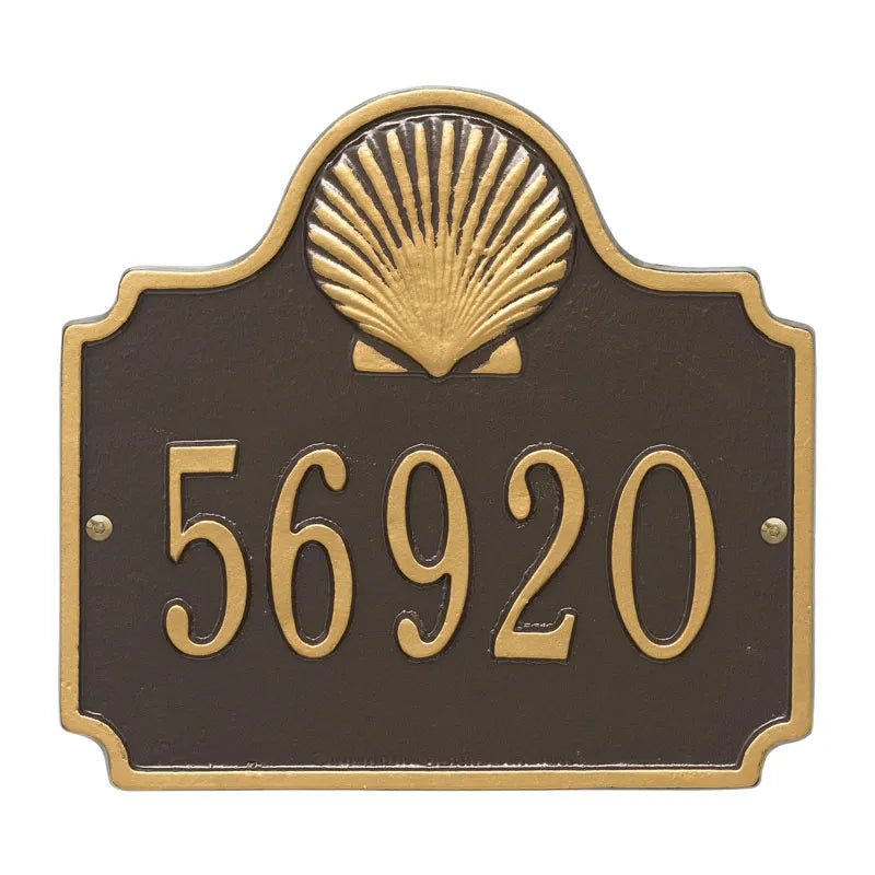 Whitehall Products Personalized Conch Address Plaque One Line 