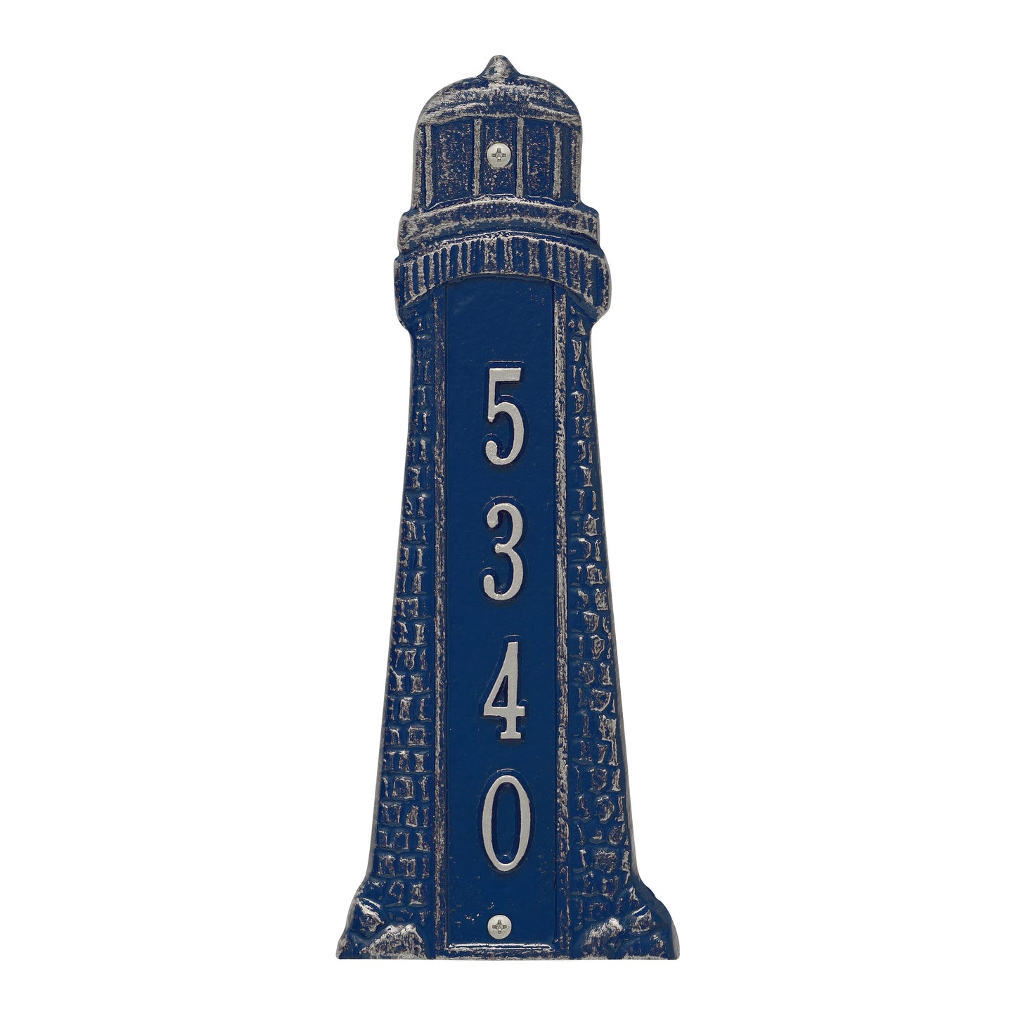 Whitehall Products Personalized Lighthouse Vertical 12 Wall Plaque One Line White/gold